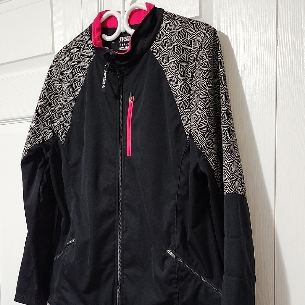 Black and Pink Women's Ski Jacket - Picture 3 of 6